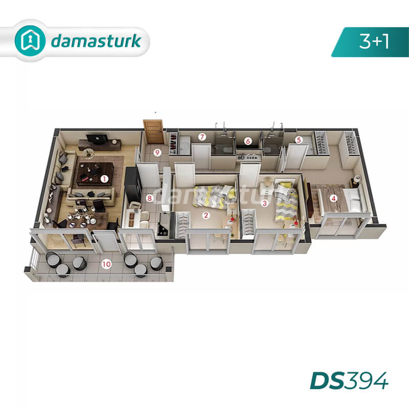 Appartements à vendre à Istanbul - Basaksehir DS394 || damasturk Immobilier 02