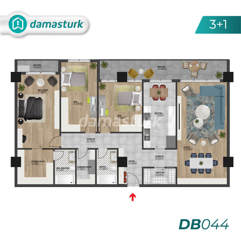 Apartments for sale in Bursa - Othman Gazi - DB043 || DAMAS TÜRK Real Estate 04