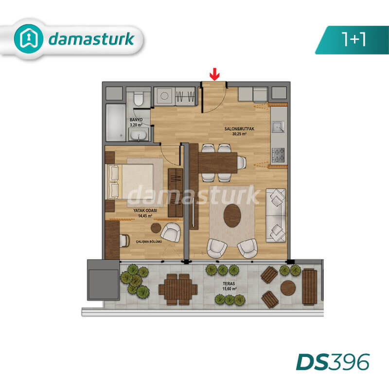فروش آپارتمان در استانبول - DS395 Küçükyalı || املاک داماستورک 02