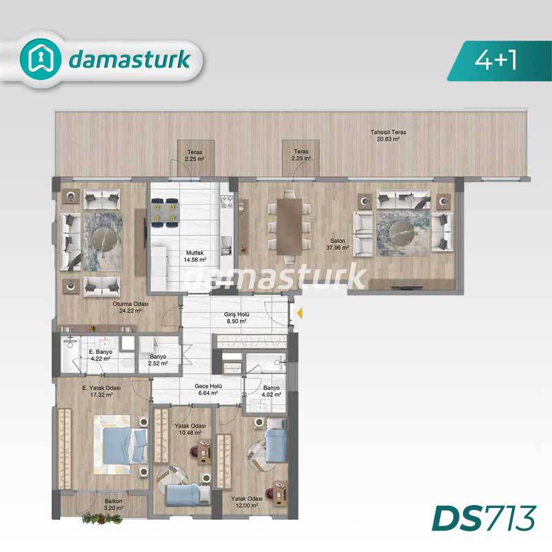 فروش آپارتمان لوکس در کارتال - استانبول DS713 | املاک داماستورک 03