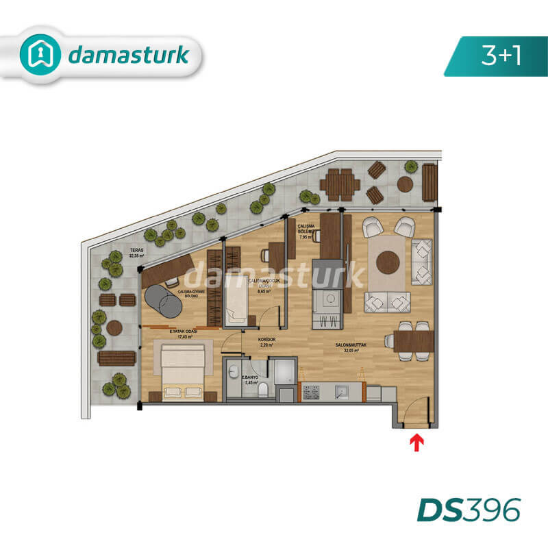 فروش آپارتمان در استانبول - DS395 Küçükyalı || املاک داماستورک 03