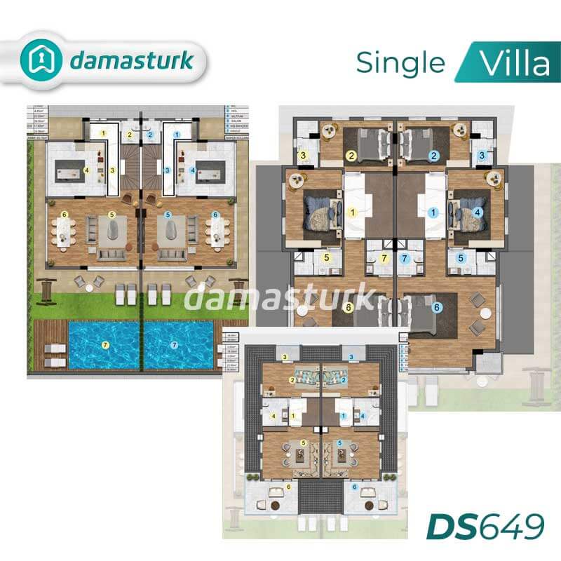 Villas for sale in Beylikdüzü - Istanbul DS649 | damasturk Real Estate 01