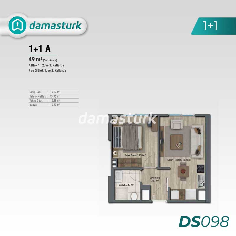 آپارتمان برای فروش در توپکاپی - استانبول DS098 | املاک داماستورک 01