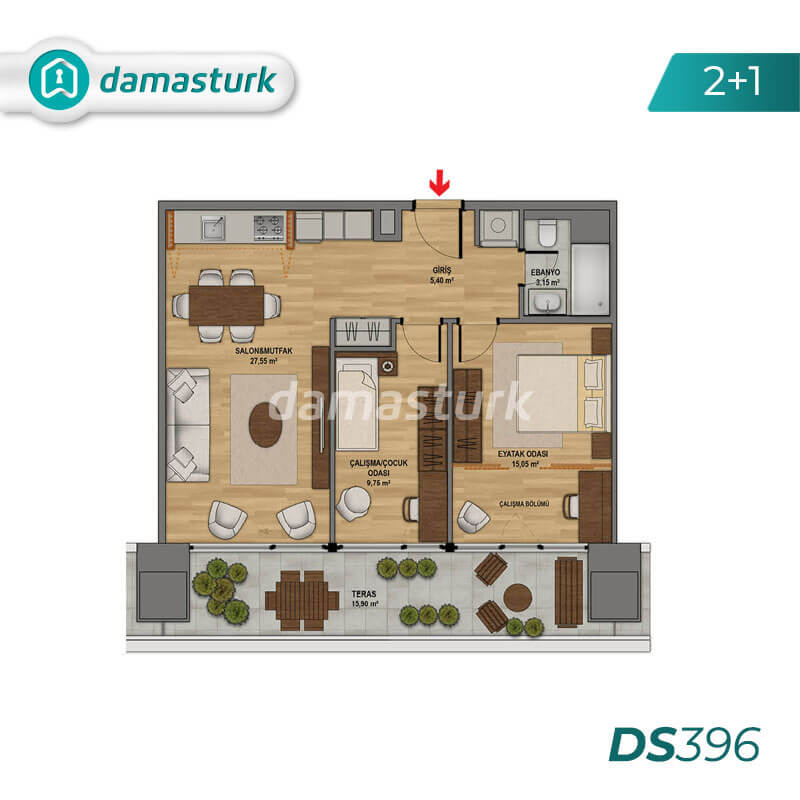 فروش آپارتمان در استانبول - DS395 Küçükyalı || املاک داماستورک 01