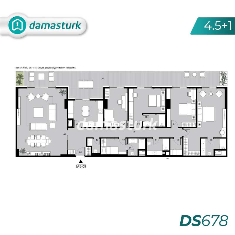 آپارتمان های لوکس برای فروش در اسكودار - استانبول DS678 | املاک داماستورک 04