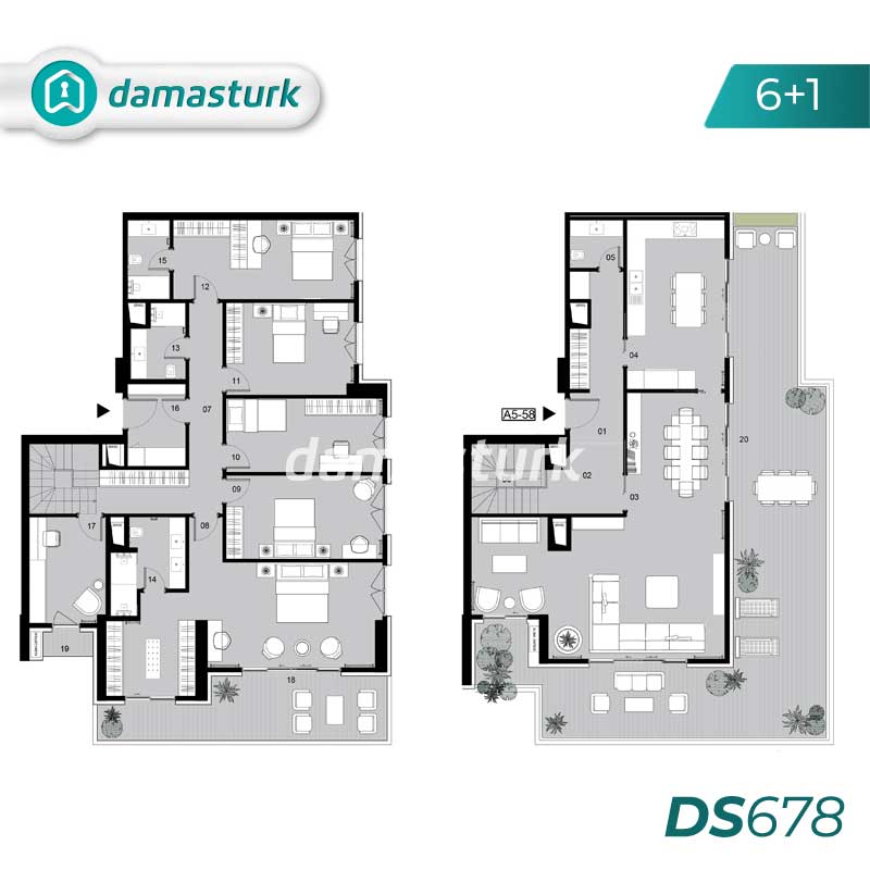 Luxury apartments for sale in Üsküdar - Istanbul DS678 | damasturk Real Estate 07