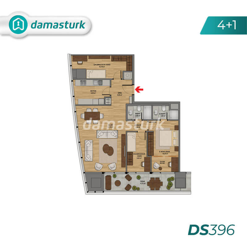 فروش آپارتمان در استانبول - DS395 Küçükyalı || املاک داماستورک 04
