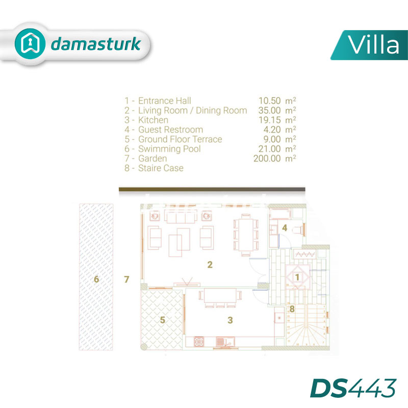 فلل للبيع في بيوك شكمجة - اسطنبول DS443  | داماس تورك العقارية    04